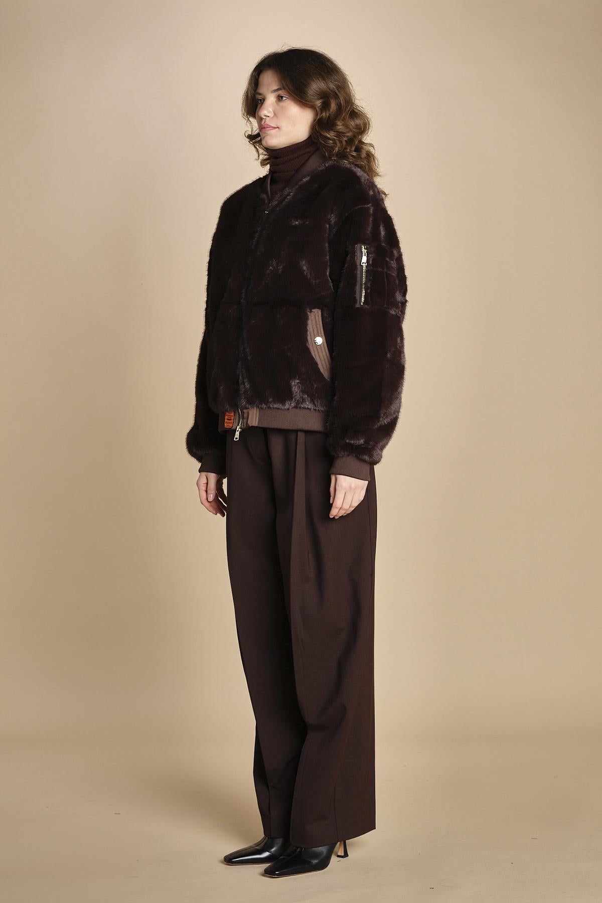 bomber in ecopelliccia BWSEWARDF5 BROWN bombers original 