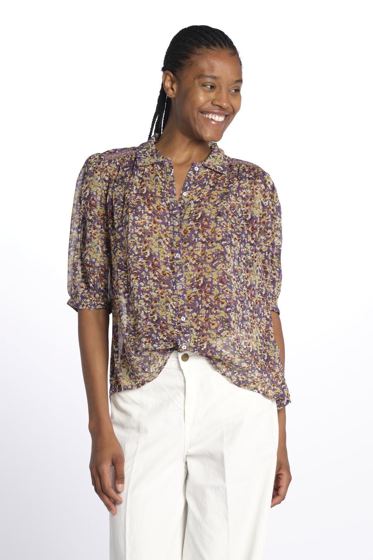 Camicia LARK fiorellini LARK VIOLET ba&sh 