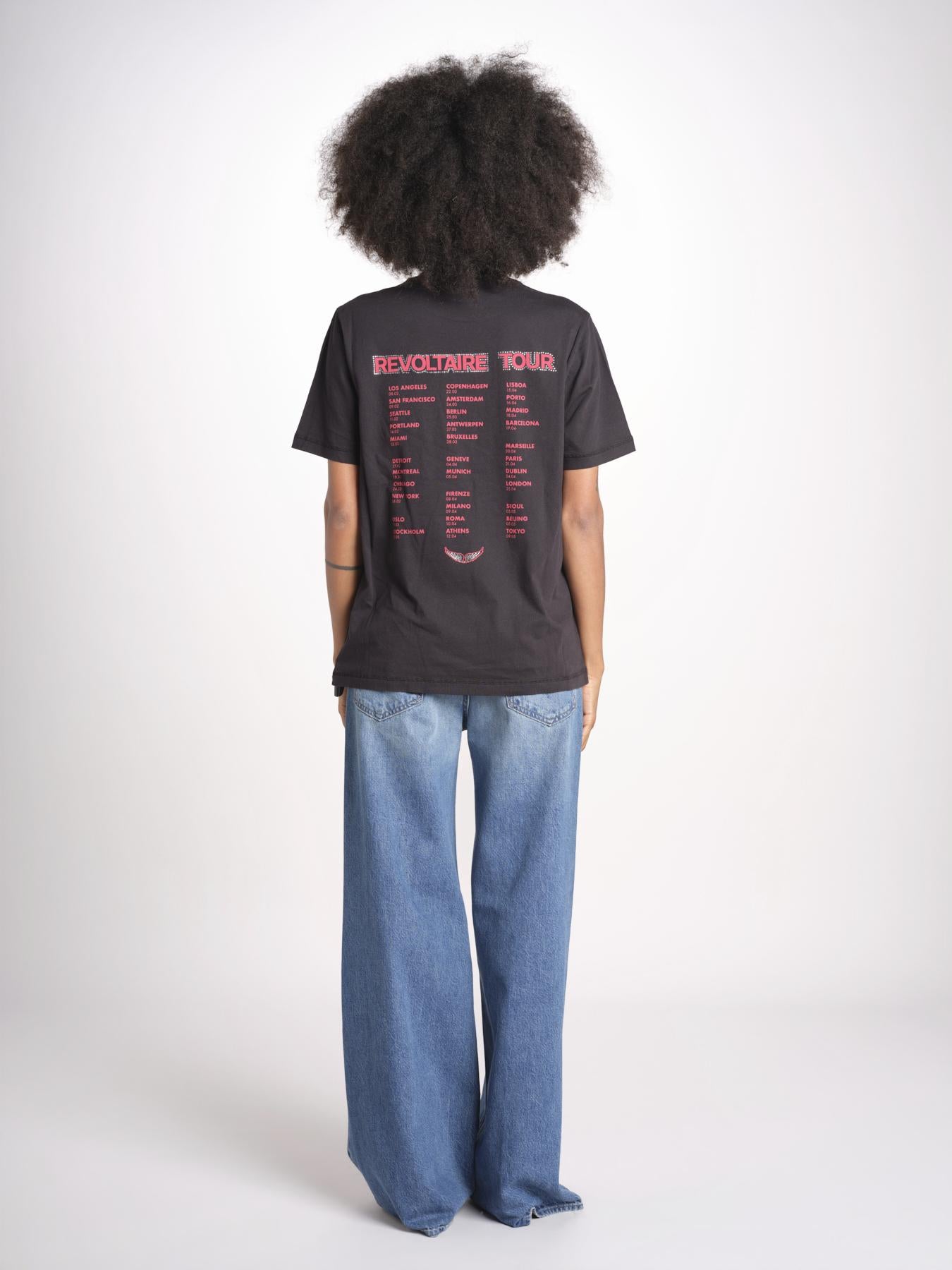 t-shirt con cuore e ali JWTS02856 BLACK 011 zadig & voltaire 