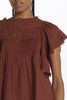 CALISSON lace top with ruffles