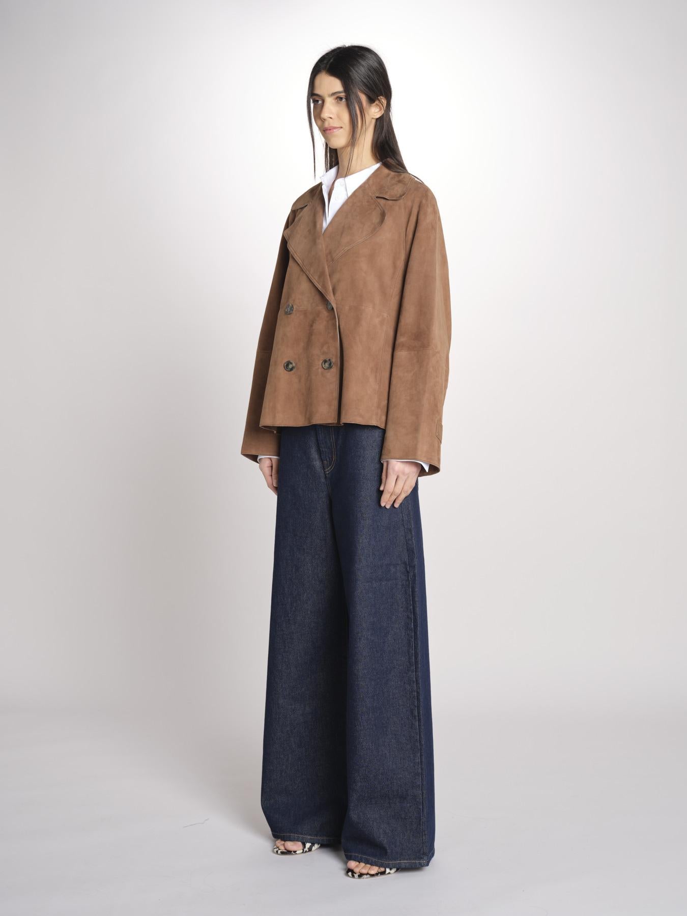caban doppiopetto foderata in pelle scamosciata SOSPIRO 2615441011600 001 weekend maxmara 