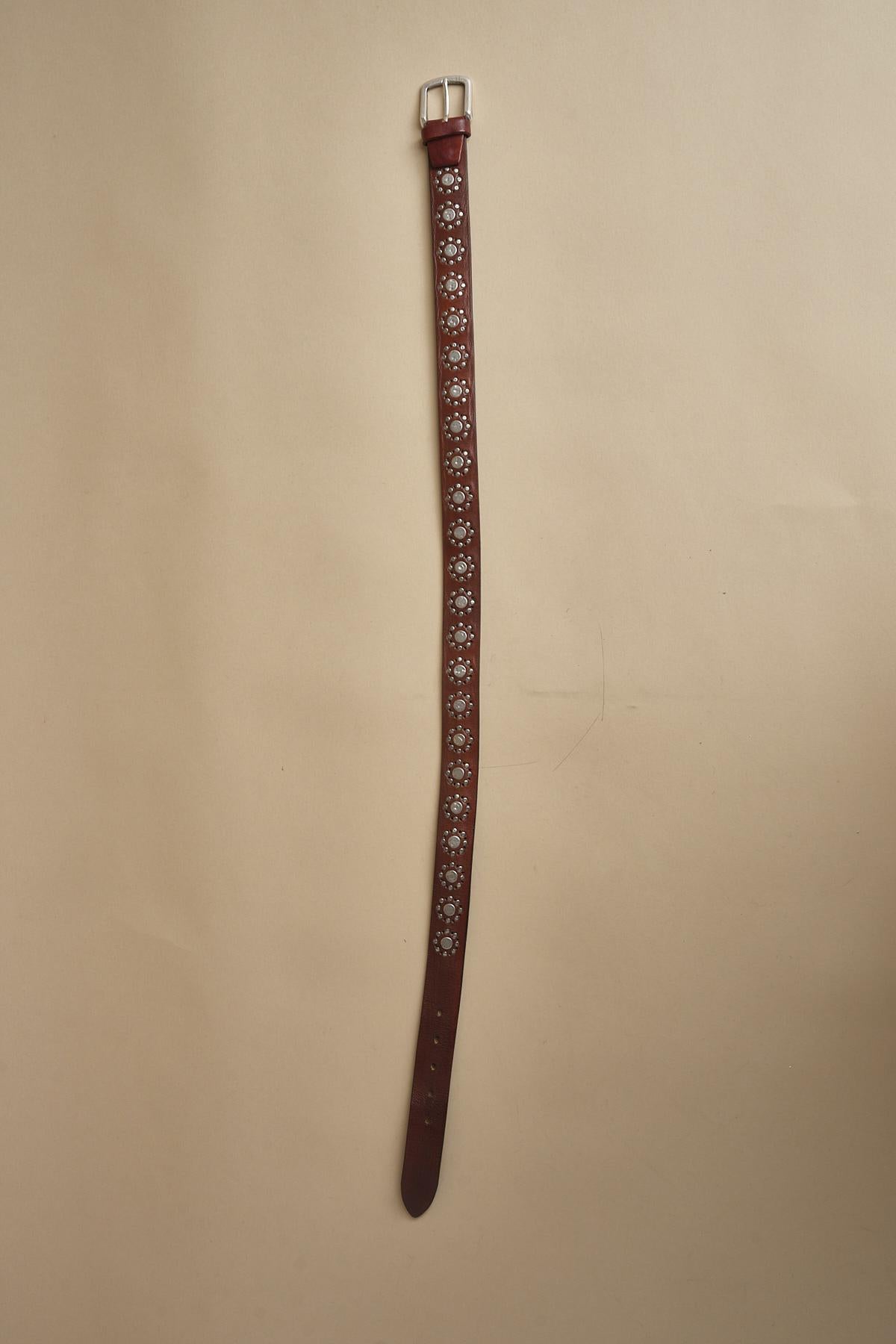 cintura con borchie fiore 3003 BRUCIATO milaura 