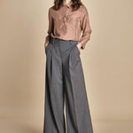 pantalone con pinces tela lana ADELFI 2525136072600 GRIGIO weekend maxmara 