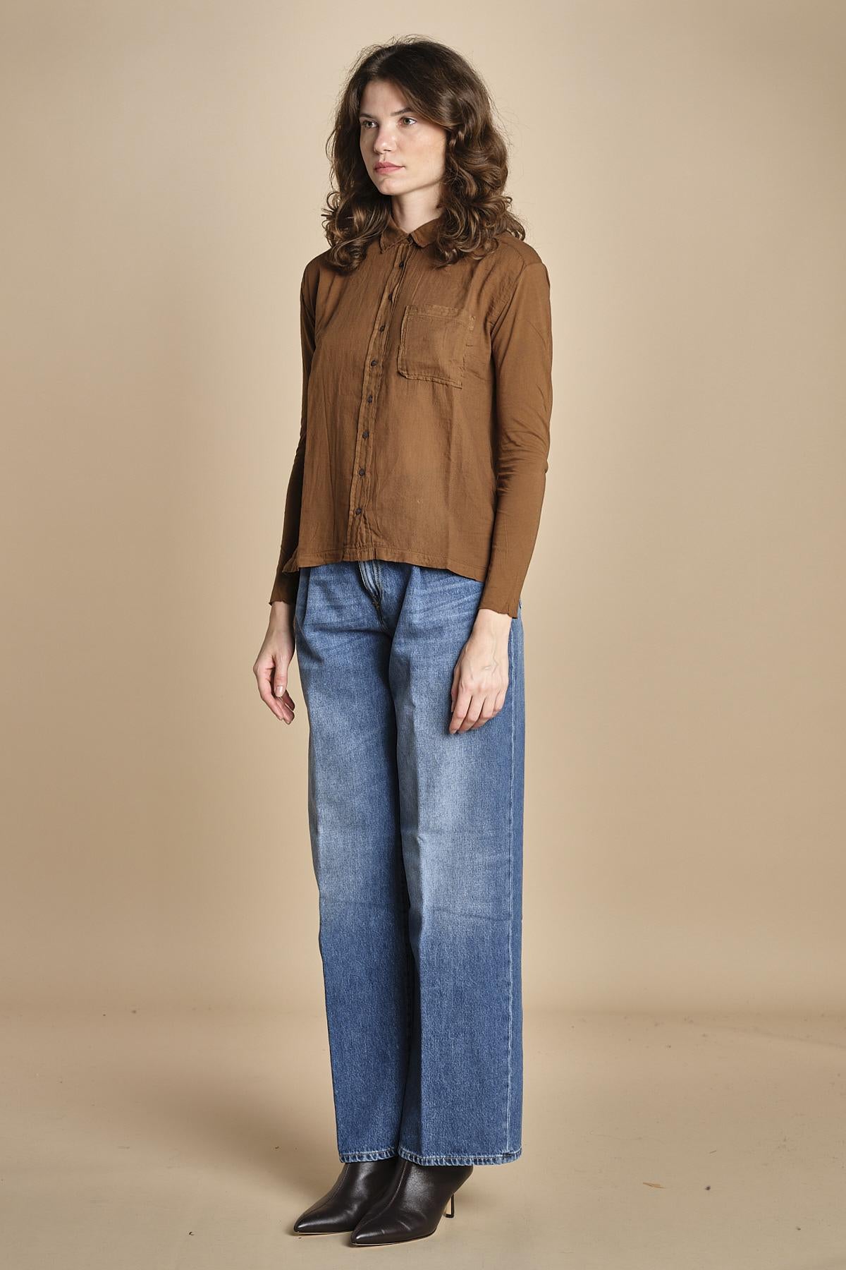 TACY camicia in jersey BETB500 WALNUT hartford 