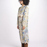 camicia cropped stampata 350502 GARDEN BLU 26046 farm rio 