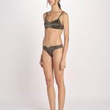 slip in satin CARL L25101048 DARK GREEN 782 love stories 