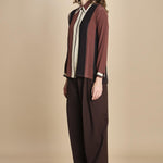 camicia con collo a pannelli BL_3261T BROWN bodice 