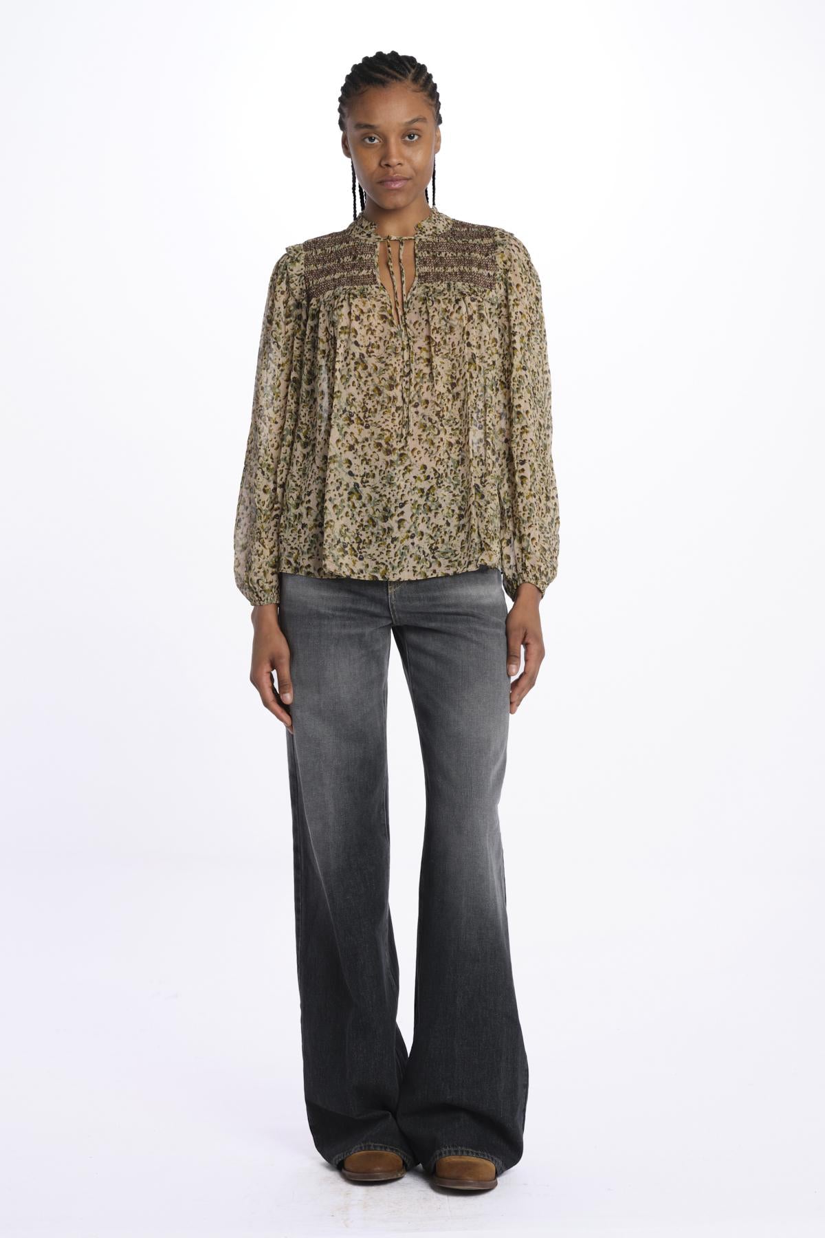 CAPUCINE blusa punto smoke CAPUCINE ECRU ba&sh 