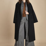 pantalone con pinces in vigogna e stasca sul retro MONIQUE 689923 50 quelledue 