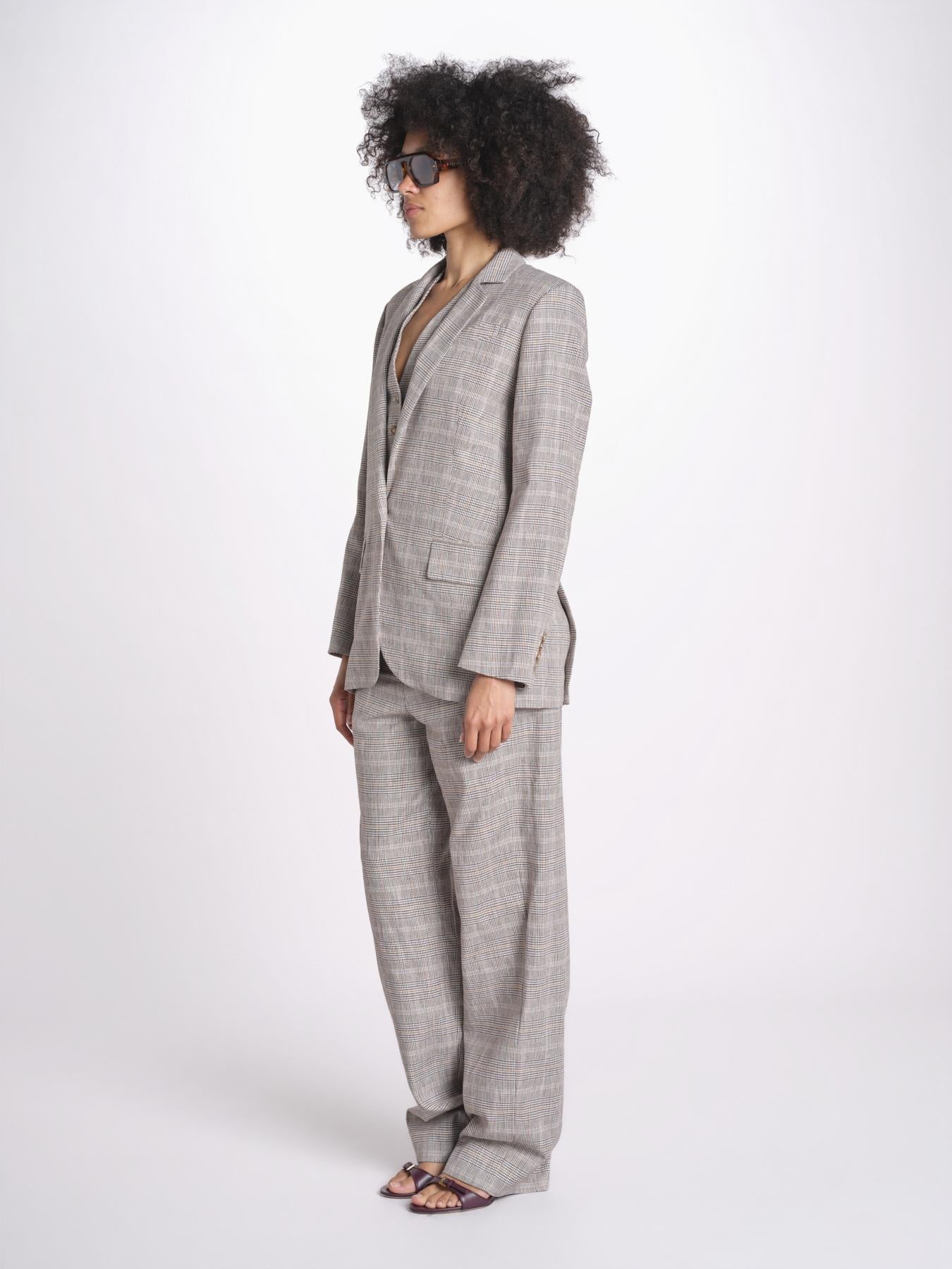 blazer in galles 16V005CO0251 P671 BROWN MULTI ines de la fressange 