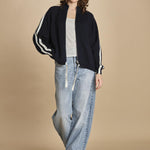 maglia bande con zip ANGIX NAVY bellerose 
