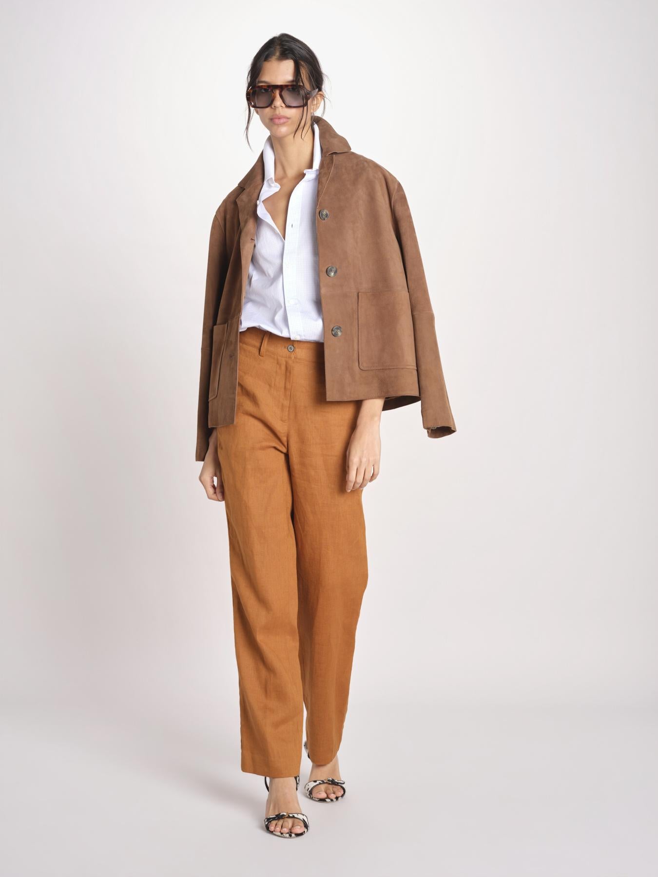 Pantalone over 16P013LI011 P632 CHESTNUT ines de la fressange 