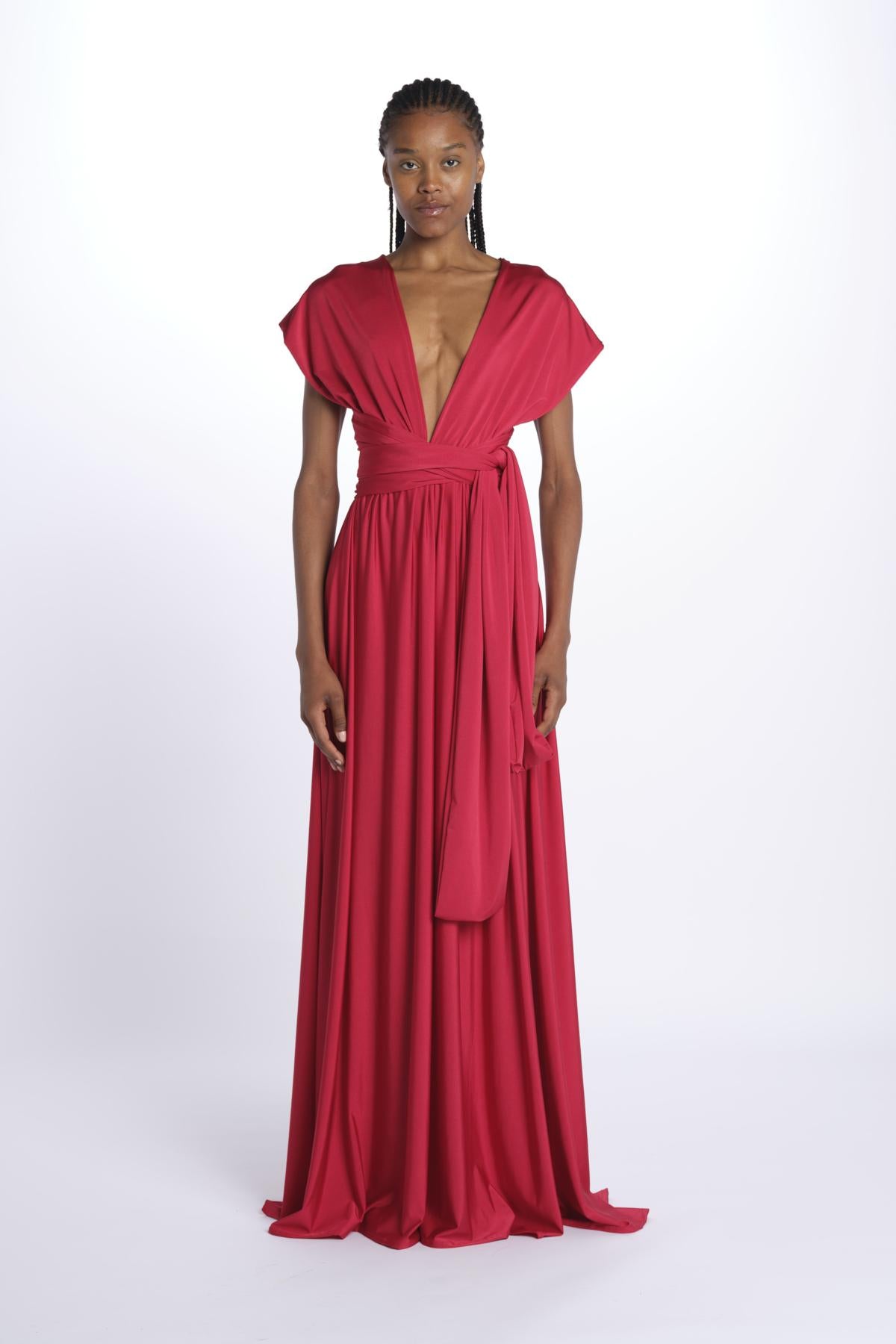 ALLUIM DRESS abito lungo ALLIUM RED nash 