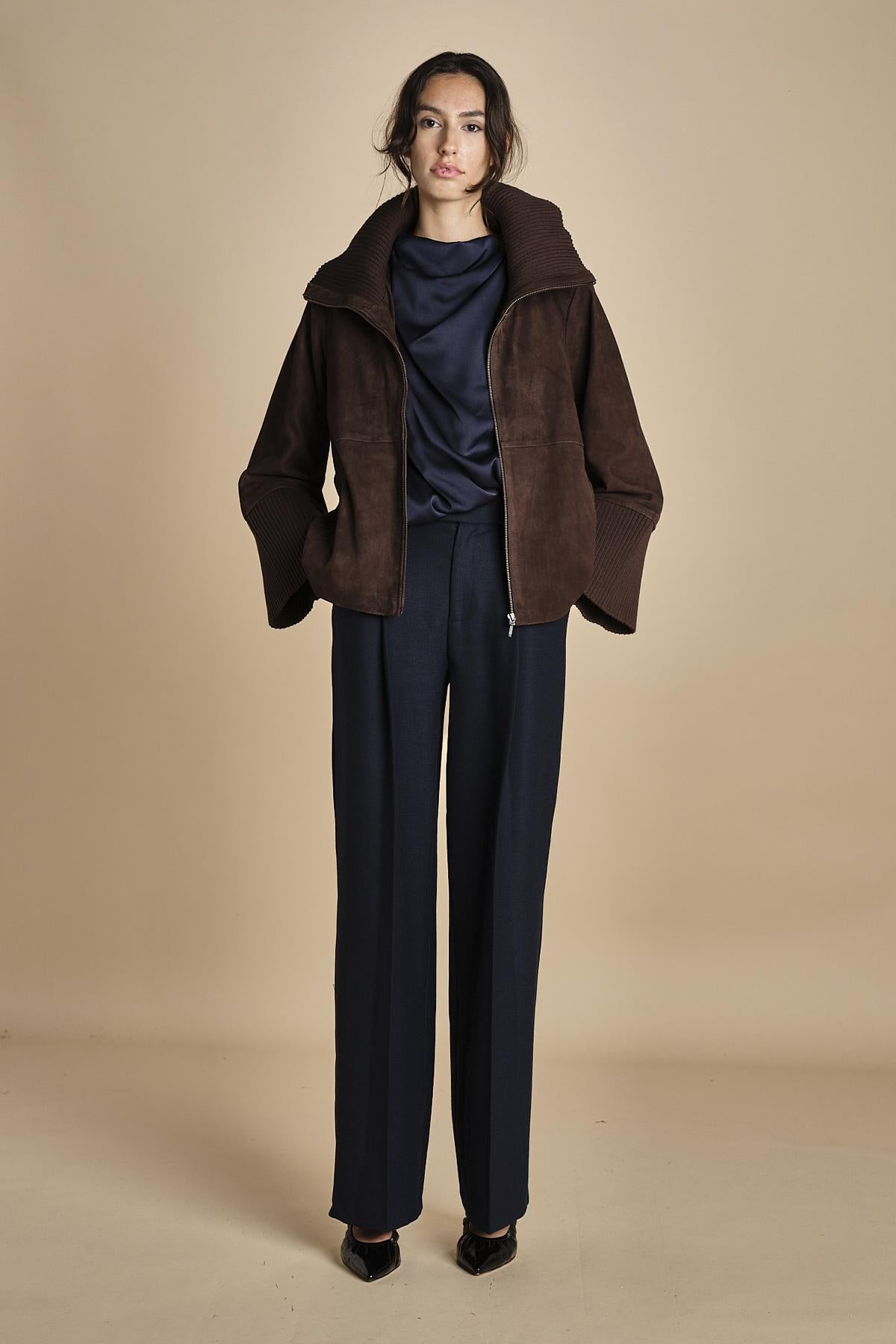 TUX top senza manica con drappeggio F25-141 292 MIDNIGHT oscar 