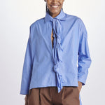  JDPF23SR15012993MAGGIESHIRT1 BLUE COTTON jejia 