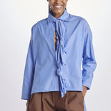  JDPF23SR15012993MAGGIESHIRT1 BLUE COTTON jejia 