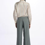 Pantalone MELODY D cropped canvas tinto capo MELODYD408501 70 quelledue 
