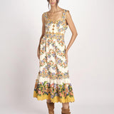 abito longuette a fiori HILO STRIPES SAND MINI DRESS 353553 HILO STRIPES SAND farm rio 