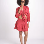 camicia con nodo MARIABL CRANBERRY laraethnics 