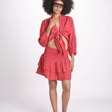 camicia con nodo MARIABL CRANBERRY laraethnics 