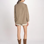 N616 giacca in nylon con tasche N616 01090 TORTORA aspesi 