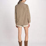 N616 giacca in nylon con tasche N616 01090 TORTORA aspesi 