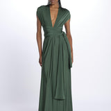 ALLUIM DRESS abito lungo ALLIUM GREEN nash 