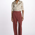 Pantalone MORENA pinces lana seta MORENA687786 48 quelledue 