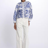 Giacca/camicia MAMIE ricamata MAMIE1BBL BLUE antik batik 