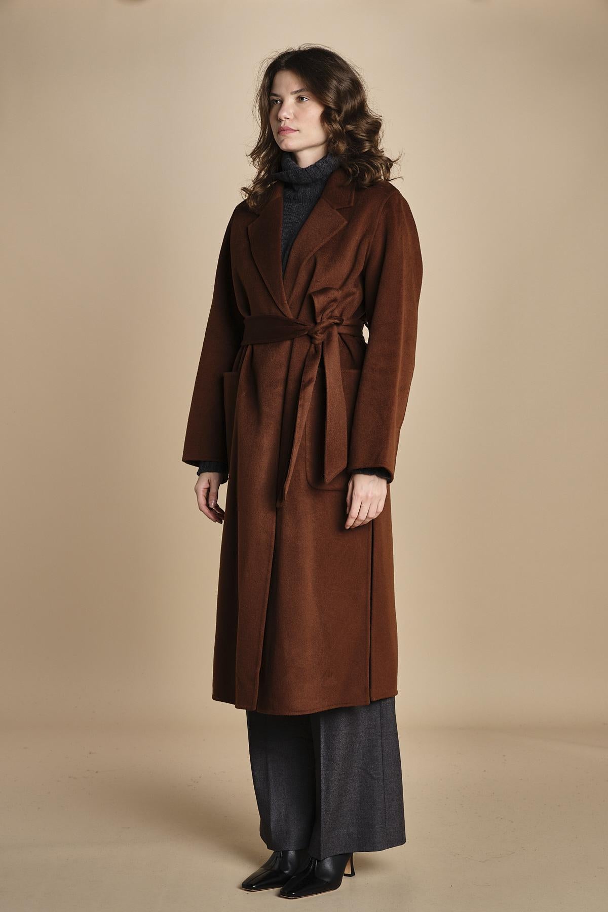 cappotto vestaglia double CELIA IO111046 BR248 ivy oak 