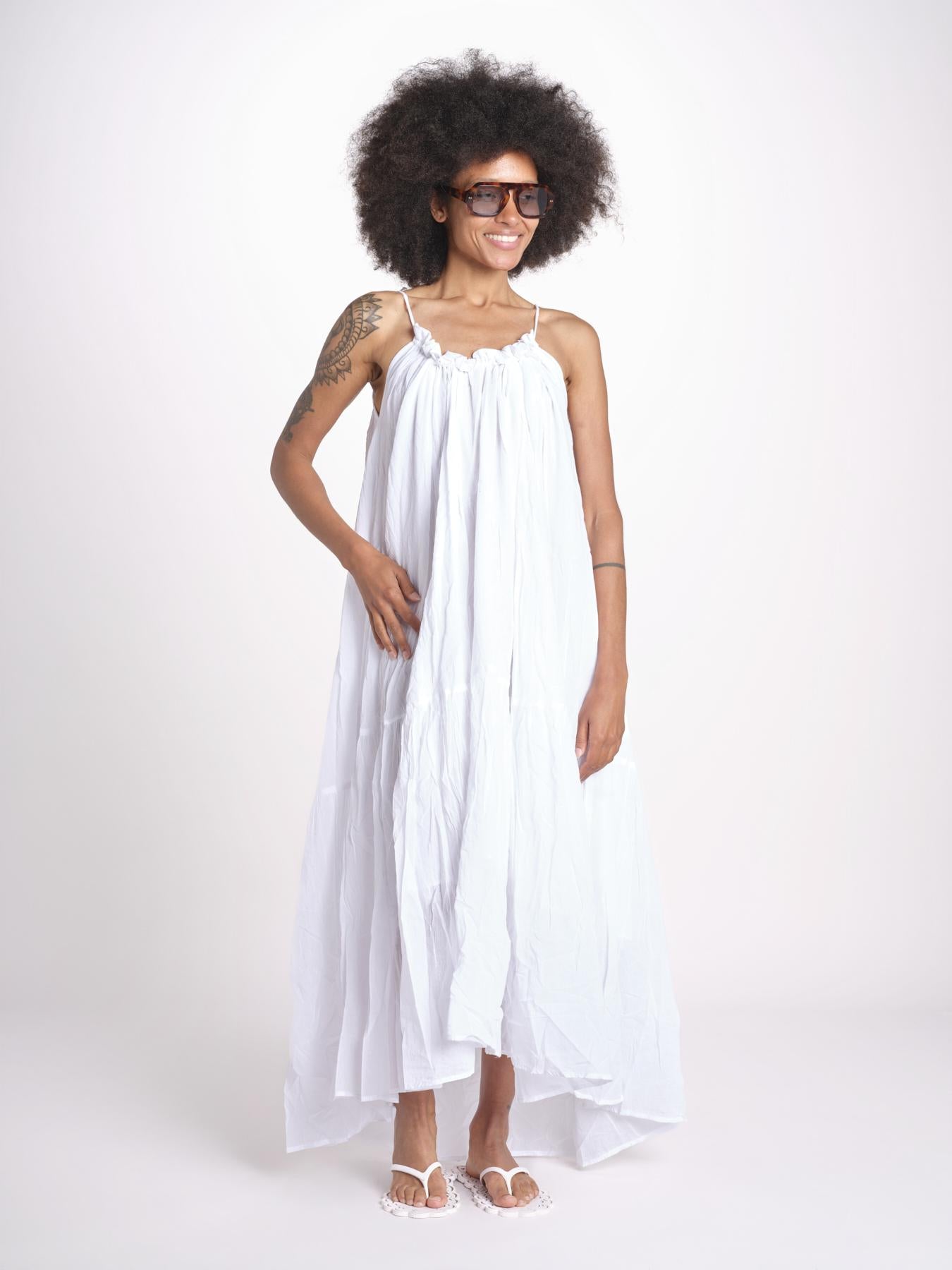 abito con arriccio PAOLABLATU BLANC laraethnics 