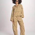pantaloni con fiorellini ricamati THE EMBROIDERED OUTPOST OWB0008575 KHAKI the GREAT 