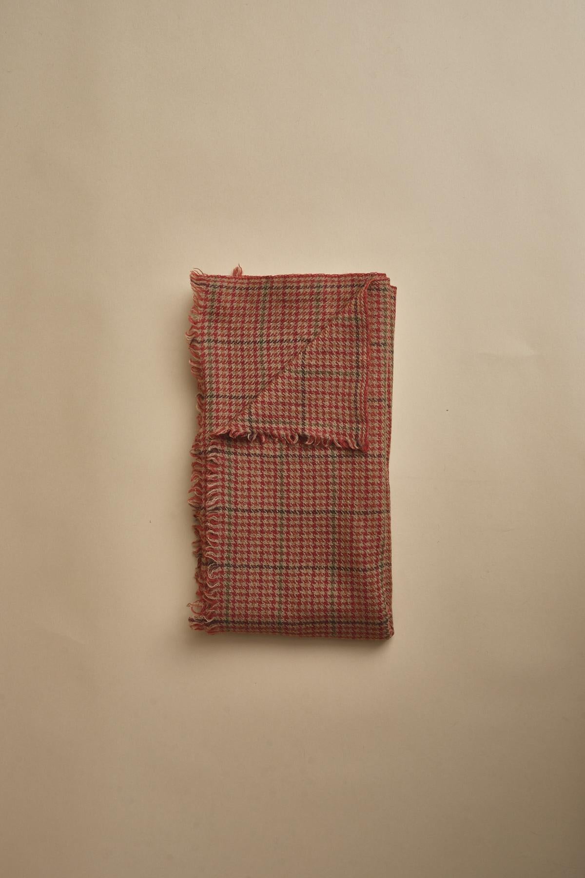 stola piede de poule. PUCCINI RED lovat & green 