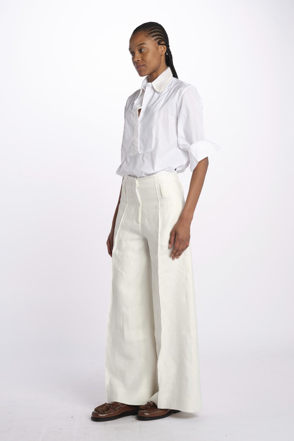 Pantalone ORIANA cropped nervature ORIANA540503 7 quelledue 