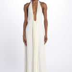 Abito JENNIFER lungo scollato jersey JAS24DR098 IVORY misha 