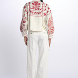 Giacca/camicia MAMIE ricamata MAMIE1BBL RED antik batik 