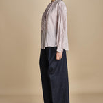 camicia voille lana con rouches MAGRITTE RED_WHITE CHECKS laurence bras 