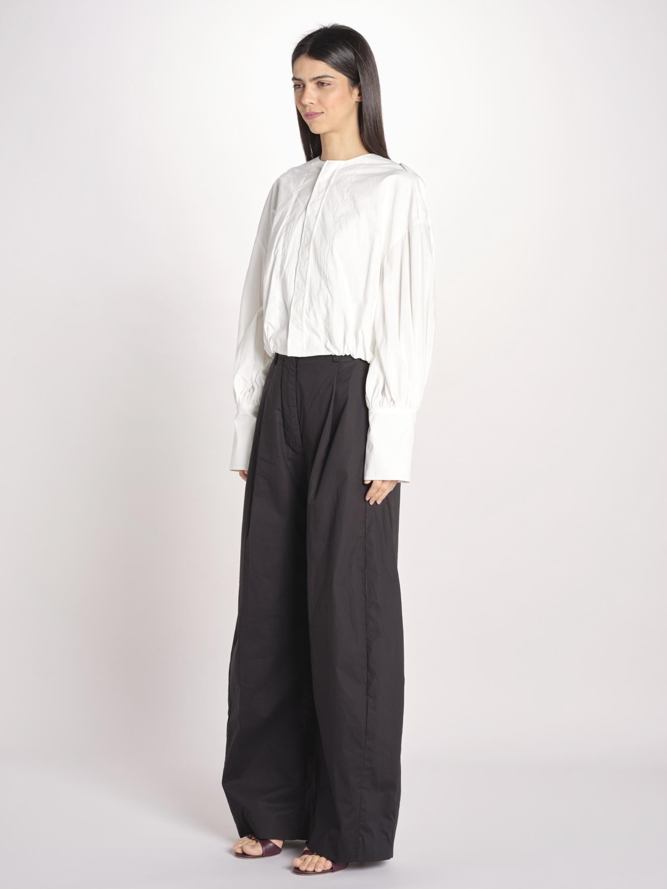 camicia con maniche a sbuffo DIANA 4007 T0165 COT WHITE T0001 the latest 