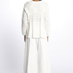 NICOLETTA camicia ricami rombi B0134 SNOW louise misha 