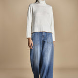 maglia dolcevita over SAMANTHA PANNA CAMMELLO tenne' 