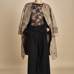 top in pizzo con manica lunga LENI BLACK malina 