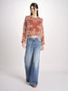camicia m/l piu ricamo fiorellini