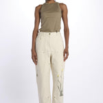 RAINE pantaloni a vita alta con gamba ampia e ricami 179553 U111 scotch&soda 