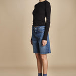bermuda in denim THE UNDERCOVER BERMUDA SHORT4862 259 mother 