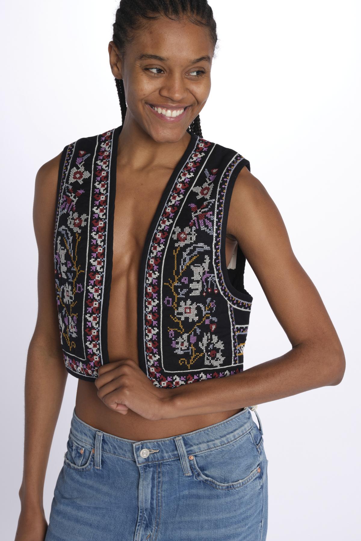 Gilet punto croce COCO BLEUNUIT ba&sh 