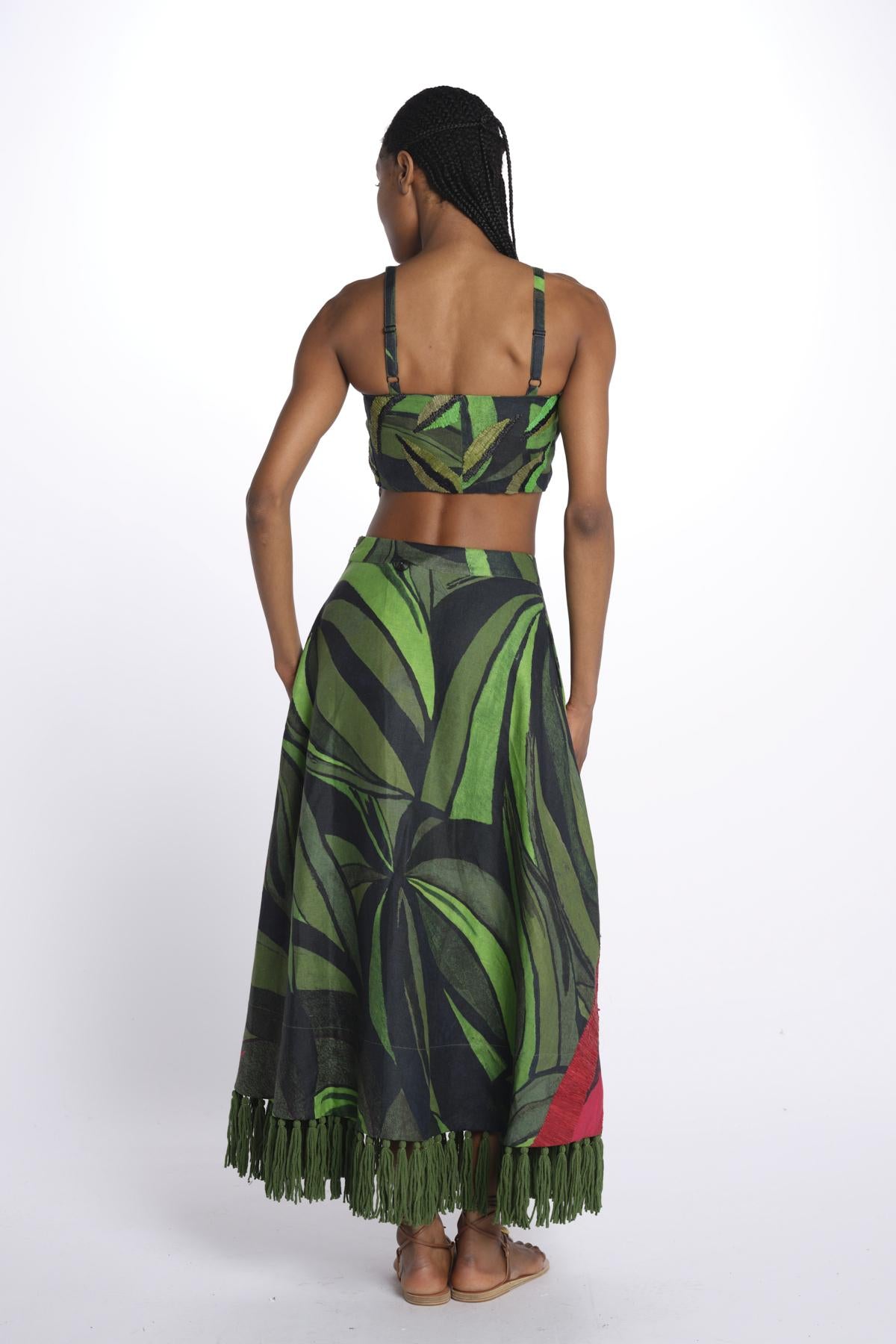 Gonna COCONUT TREE FLOW pappagallo 331963 MULTICOLOR farm rio 