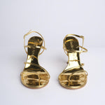 HELIX 90 sandalo in nappa spazzolata F849CFS GLD studio AMELIA 