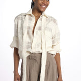 Camicia Jacqard galles ROB SHIRT WHITELACE jejia 
