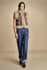 gilet  ricamato con montone
