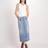 gonna lunga in denim con bottoni ASTI 2615101062600 006 BLU weekend maxmara 